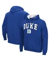 Colosseum Men's Duke Devils Arch & Logo 3.0 Pullover Hoodie In Royal
