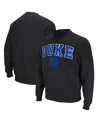 Colosseum Men's Duke Blue Devils Arch & Logo Pullover Sweatshirt In Black