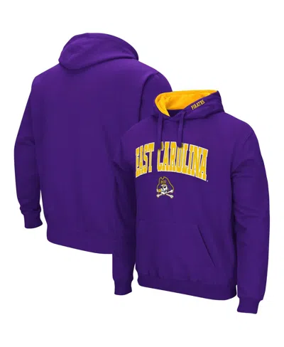 Colosseum Men's Ecu Pirates Arch And Logo Pullover Hoodie In Purple