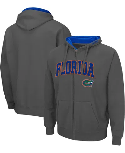 Colosseum Men's Florida Gators Arch Logo 3.0 Full-zip Hoodie In Charcoal