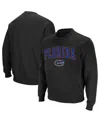 Colosseum Men's Florida Gators Arch Logo Crew Neck Sweatshirt In Black