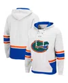 Colosseum Men's White Florida Gators Lace Up 3.0 Pullover Hoodie In White