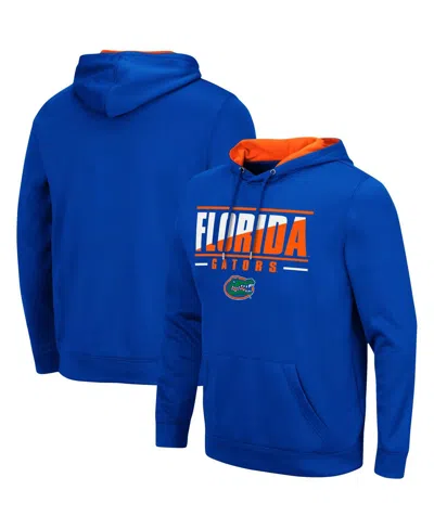 Colosseum Youth Boys Royal Kansas Jayhawks Dean Slash Stack Pullover Hoodie
