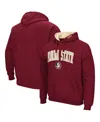 Colosseum Men's Florida State Seminoles Arch & Logo 3.0 Pullover Hoodie In Garnet