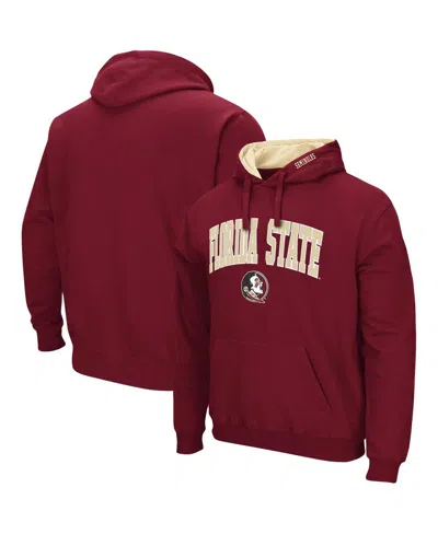 Colosseum Men's Florida State Seminoles Arch & Logo 3.0 Pullover Hoodie In Garnet