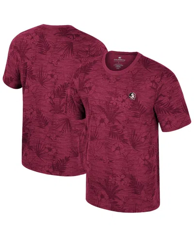 Colosseum Men's Garnet Florida State Seminoles Floral Printed T-shirt In Burgundy