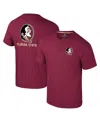 Colosseum Men's Garnet Florida State Seminoles Logo Lockup 2-hit Active Blend T-shirt In Garnet