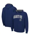 Colosseum Men's Georgetown Hoyas Arch And Logo 3.0 Full-zip Hoodie In Navy