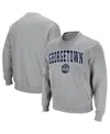 Colosseum Men's Georgetown Hoyas Arch And Logo Crew Neck Sweatshirt In Gray