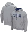 Colosseum Heathered Gray Georgetown Hoyas Arch And Logo Pullover Hoodie In Heather Gray