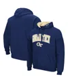 Colosseum Men's Georgia Tech Jackets Arch And Logo Pullover Hoodie In Navy