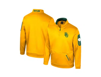 Colosseum Men's Gold Baylor Bears Mainframe Fleece Quarter-zip Jacket In Yellow