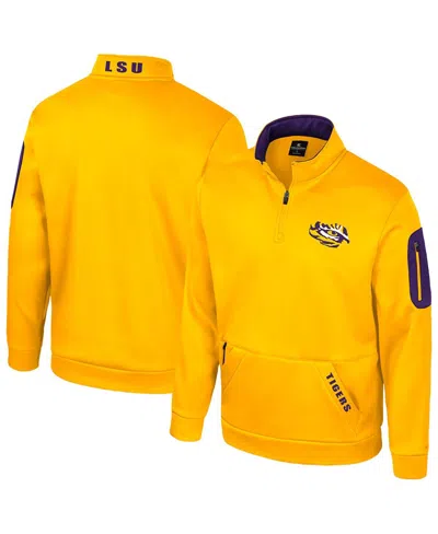 Colosseum Men's Gold Lsu Tigers Mainframe Quarter-zip Fleece Jacket