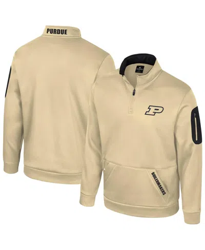 Colosseum Men's Gold Purdue Boilermakers Mainframe Quarter-zip Fleece Jacket In Multi