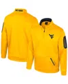 Colosseum Men's Gold West Virginia Mountaineers Mainframe Quarter-zip Fleece Jacket In Gold