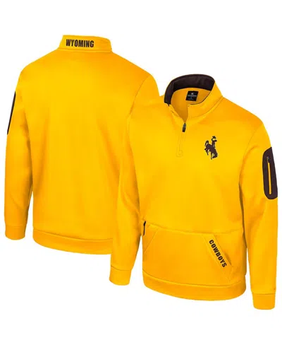 Colosseum Men's Gold Wyoming Cowboys Mainframe Quarter-zip Fleece Jacket