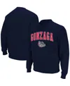 Colosseum Men's Gonzaga Bulldogs Arch & Logo Tackle Twill Pullover Sweatshirt In Navy