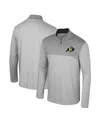 Colosseum Men's Gray Colorado Buffaloes Tuck Quarter-zip Top In Grey