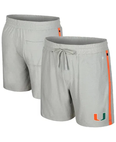 Colosseum Men's Gray Miami Hurricanes Mac Shorts