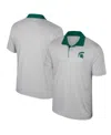 Colosseum Men's Gray Syracuse Orange Tuck Striped Polo Shirt