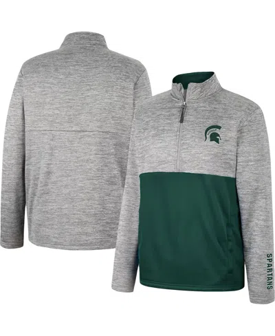 Colosseum Men's Gray Michigan State Spartans John Half-zip Jacket