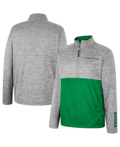 Colosseum Men's Gray Oregon Ducks John Half-zip Jacket