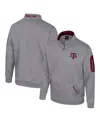 Colosseum Men's Gray Texas A&m Aggies Mainframe Quarter-zip Fleece Jacket In Gray