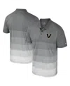 Colosseum Men's Gray Vanderbilt Commodores Striped Mesh Polo Shirt