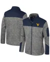 Colosseum Men's Gray/navy West Virginia Mountaineers Guard Full-zip Jacket In Gray,navy