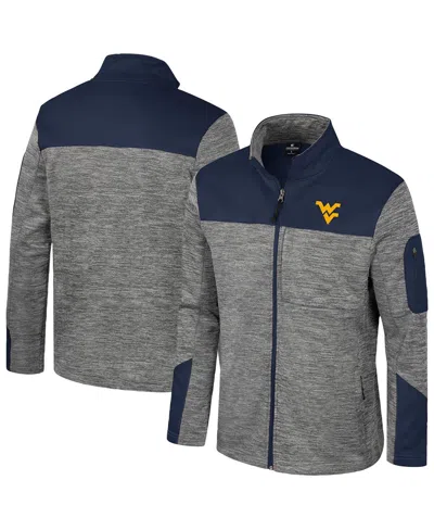 Colosseum Men's Gray/navy West Virginia Mountaineers Guard Full-zip Jacket