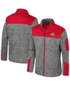 Colosseum Men's Gray/scarlet Ohio State Buckeyes Guard Full-zip Jacket In Gray,scarlet