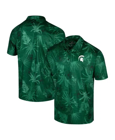 COLOSSEUM MEN'S GREEN MICHIGAN STATE SPARTANS BIG TALL PALMS POLO