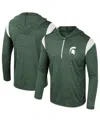 Colosseum Men's Green Michigan State Spartans Dozer Half-zip Windshirt In Green
