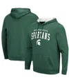 Colosseum Men's Green Michigan State Spartans Resistance Pullover Hoodie In Green