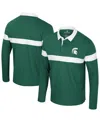 Colosseum Men's Green Michigan State Spartans Too Cool For School Long Sleeve Polo Shirt In Multi