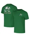 Colosseum Men's Green Notre Dame Fighting Irish Logo Lockup 2-hit Active Blend T-shirt In Green