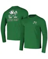 Colosseum Men's Green Notre Dame Fighting Irish Logo Lockup 3-hit Active Blend Long Sleeve T-shirt In Green