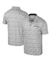 Colosseum Men's Green Oregon Ducks It's Time All Over Print Polo Shirt In Gray