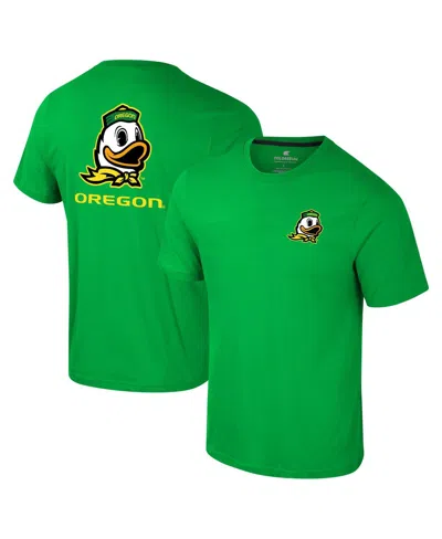 Colosseum Men's Green Oregon Ducks Logo Lockup 2-hit Active Blend T-shirt