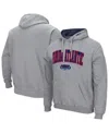 Colosseum Men's Heather Gray Florida Atlantic Owls Arch Logo 3.0 Pullover Hoodie In Heather Gray