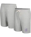 Colosseum Men's Heather Gray Kansas State Wildcats Love To Hear This Terry Shorts In Heather Gray