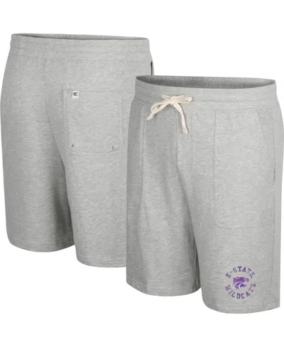 Colosseum Men's Heather Gray Kansas State Wildcats Love To Hear This Terry Shorts