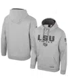 Colosseum Heather Gray Lsu Tigers Oorah Oht Military Appreciation Pullover Hoodie In Heather Gray
