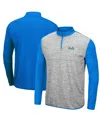 Colosseum Men's Heathered Gray, Blue Ucla Bruins Prospect Quarter-zip Jacket In Heathered Gray,blue
