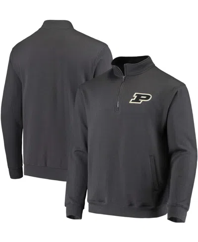 Colosseum Men's Purdue Boilermakers Tortugas Team Logo Quarter-zip Jacket In Charcoal