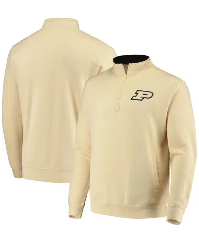 Colosseum Men's Purdue Boilermakers Tortugas Team Logo Quarter-zip Jacket In Gold-tone