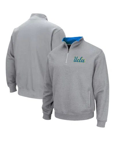 Colosseum Men's Heathered Gray Ucla Bruins Tortugas Team Logo Quarter-zip Jacket In Heather Gray