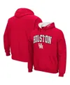Colosseum Red Houston Cougars Arch And Logo Pullover Hoodie In Red