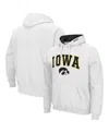 Colosseum Men's Iowa Hawkeyes Arch & Logo 3.0 Pullover Hoodie In White