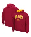 Colosseum Men's Iowa State Cyclones Arch & Logo 3.0 Pullover Hoodie In Cardinal